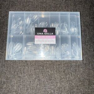 Una Gella - Regular Almond Shaped - Clear False Nails - NWOT